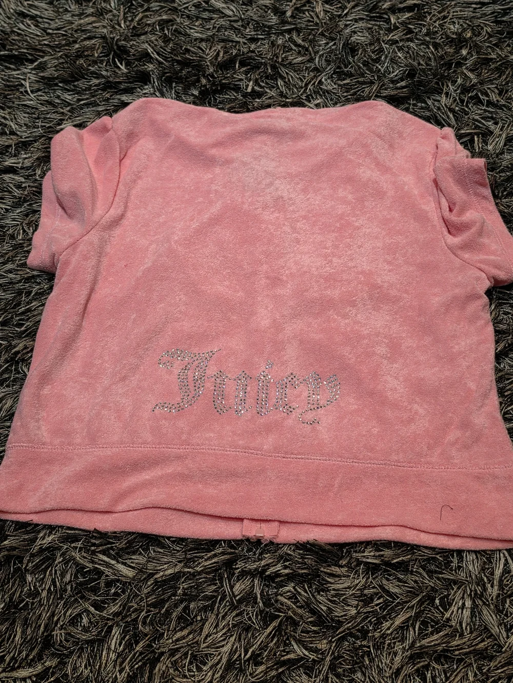 Juicy Couture Pink Velour Short Sleeve Hoodie & Shorts Set